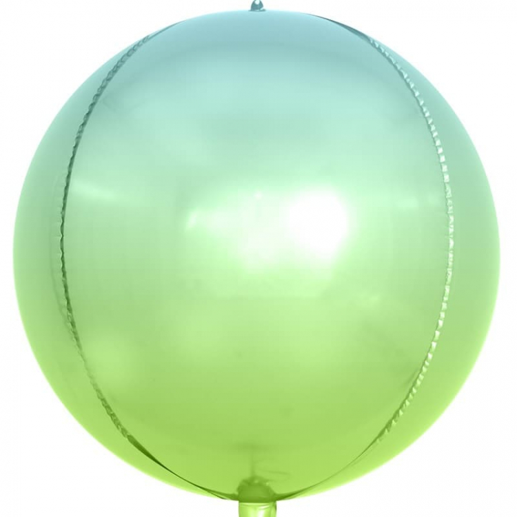 Шар Сфера 3D, Светло-зеленый/Голубой, Градиент (в упаковке)
